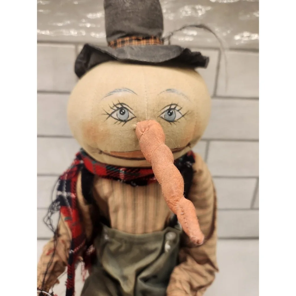Vtg. Christmas‎ Gathered Traditions By Joe Spencer Scoop Along Snowman Doll 22